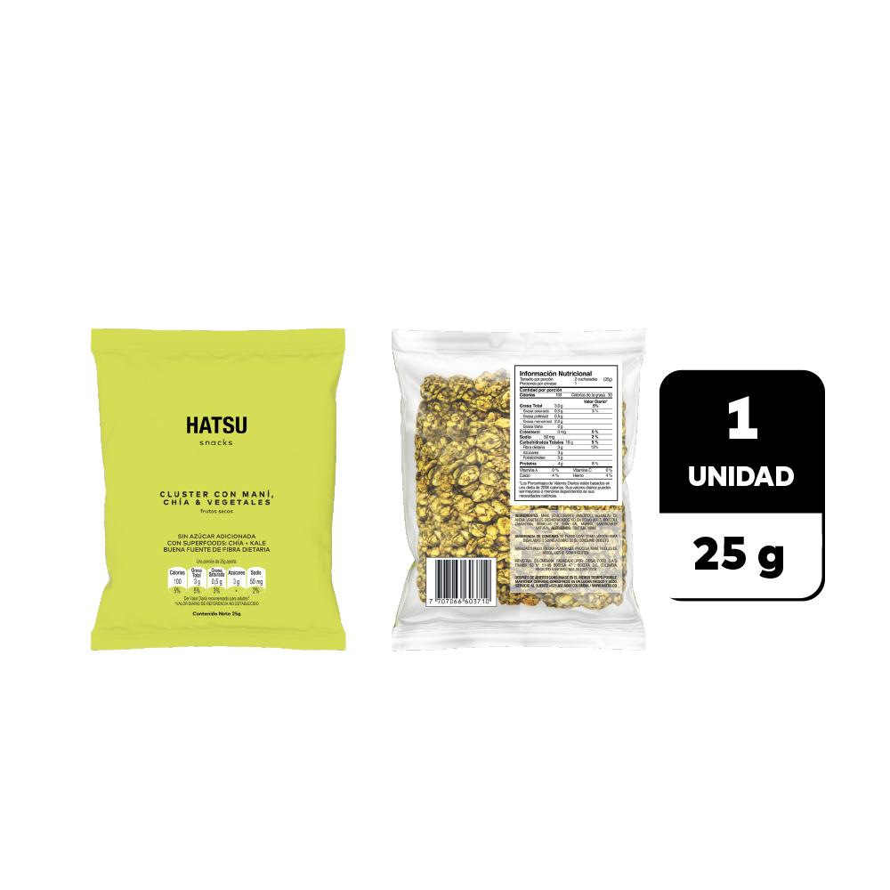 Cluster con Maní, Chía y Vegetales Hatsu