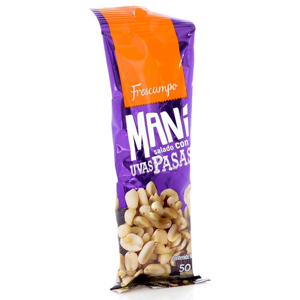 Maní Salado con Uvas Pasas Frescampo 50