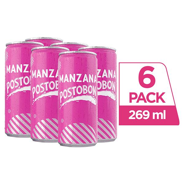Sixpack Lata Manzana Postobon