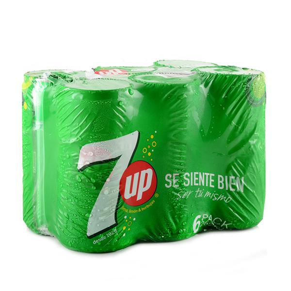 Sixpack Gaseosa Lata Seven Up