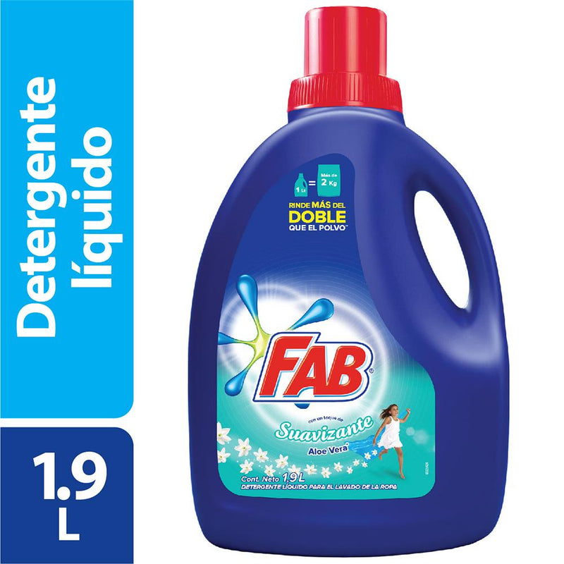 Fab Detergente Líquido Suavizante De Aloe Vera