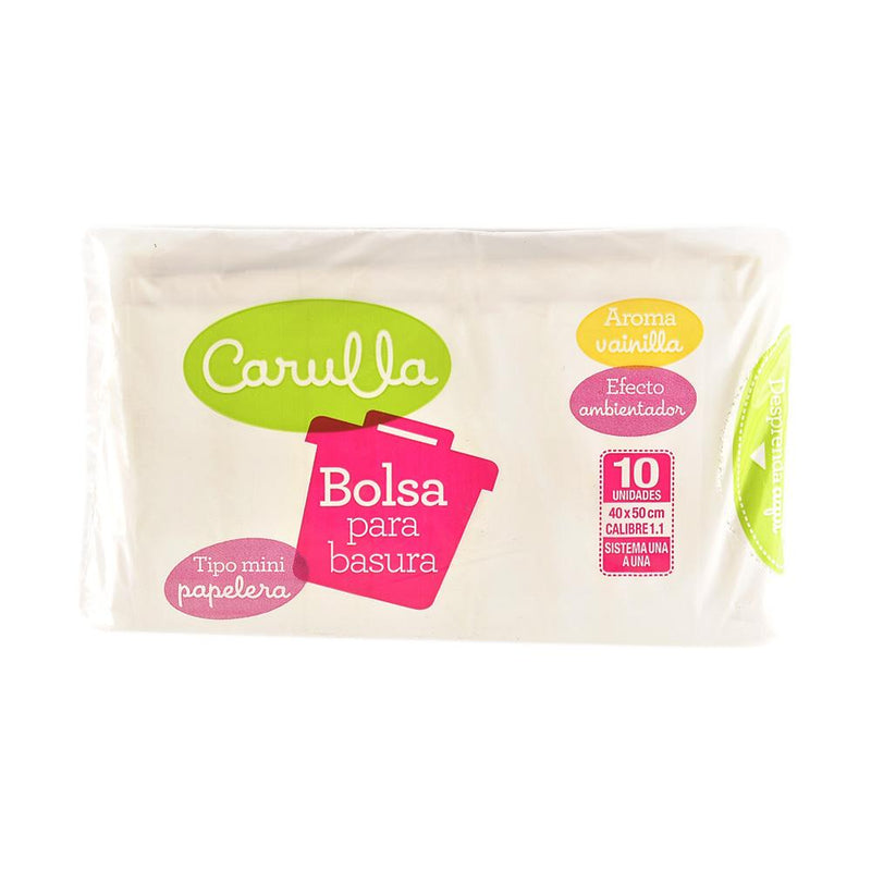 Carulla Bolsa De Basura Mini Papelera Aroma Vainilla Efecto Ambientador