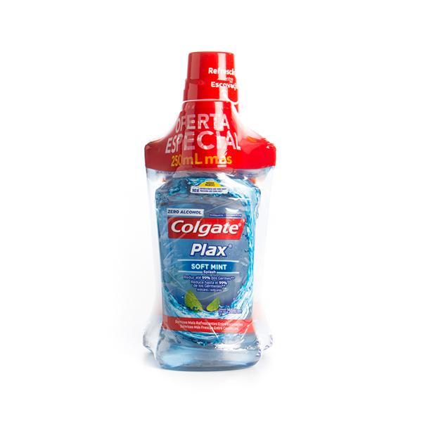 Colgate Plax Of Enjuague Bucal + Enjuague Soft Mint