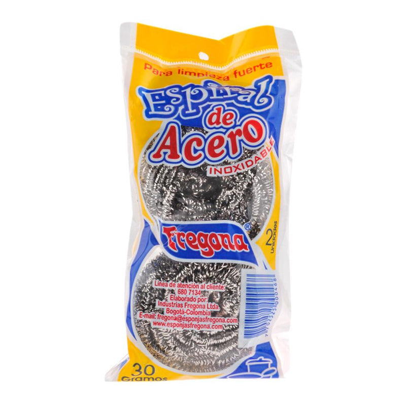 Esponja Espiral de Acero Fregona