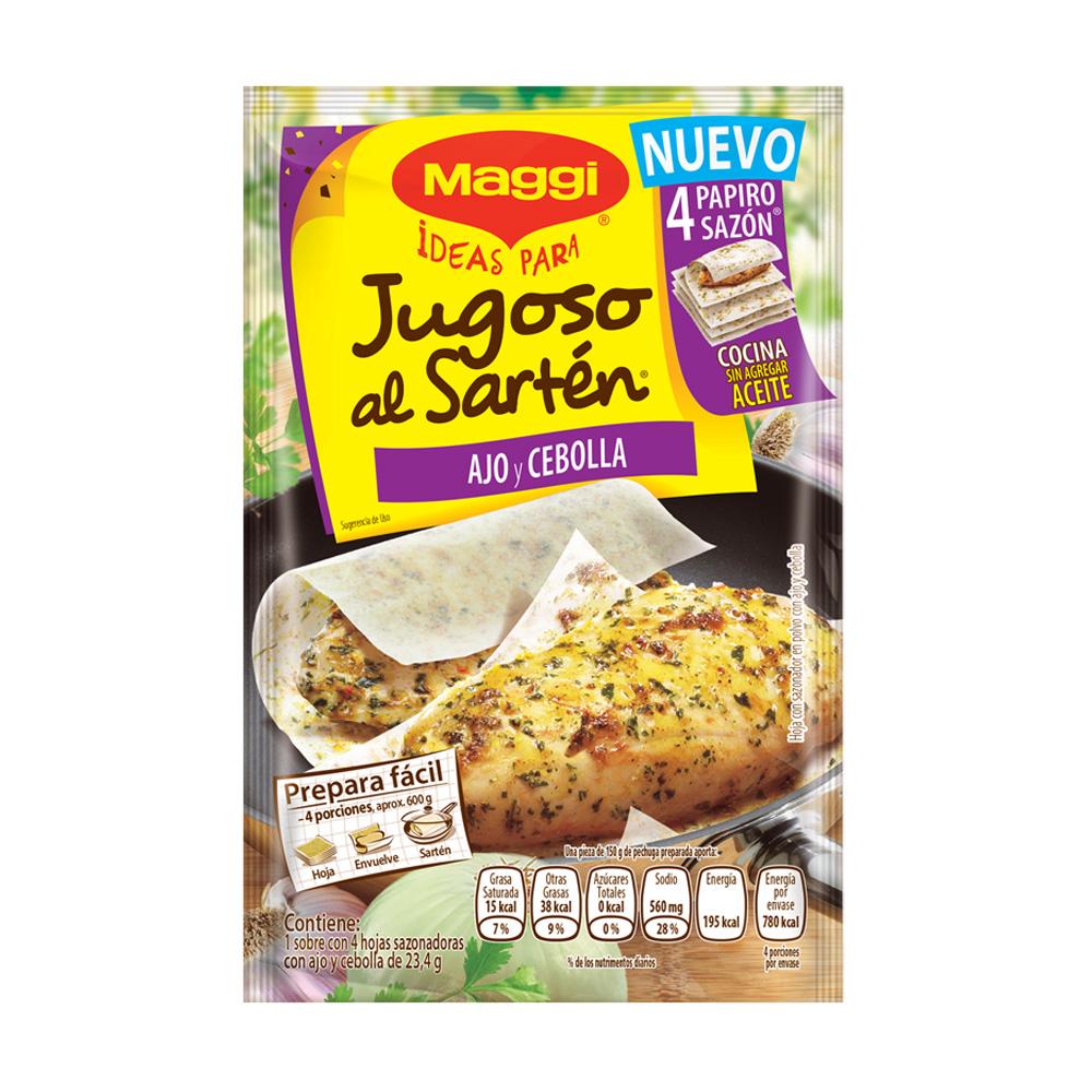 Jugoso al Sartén Ajo y Cebolla Maggi